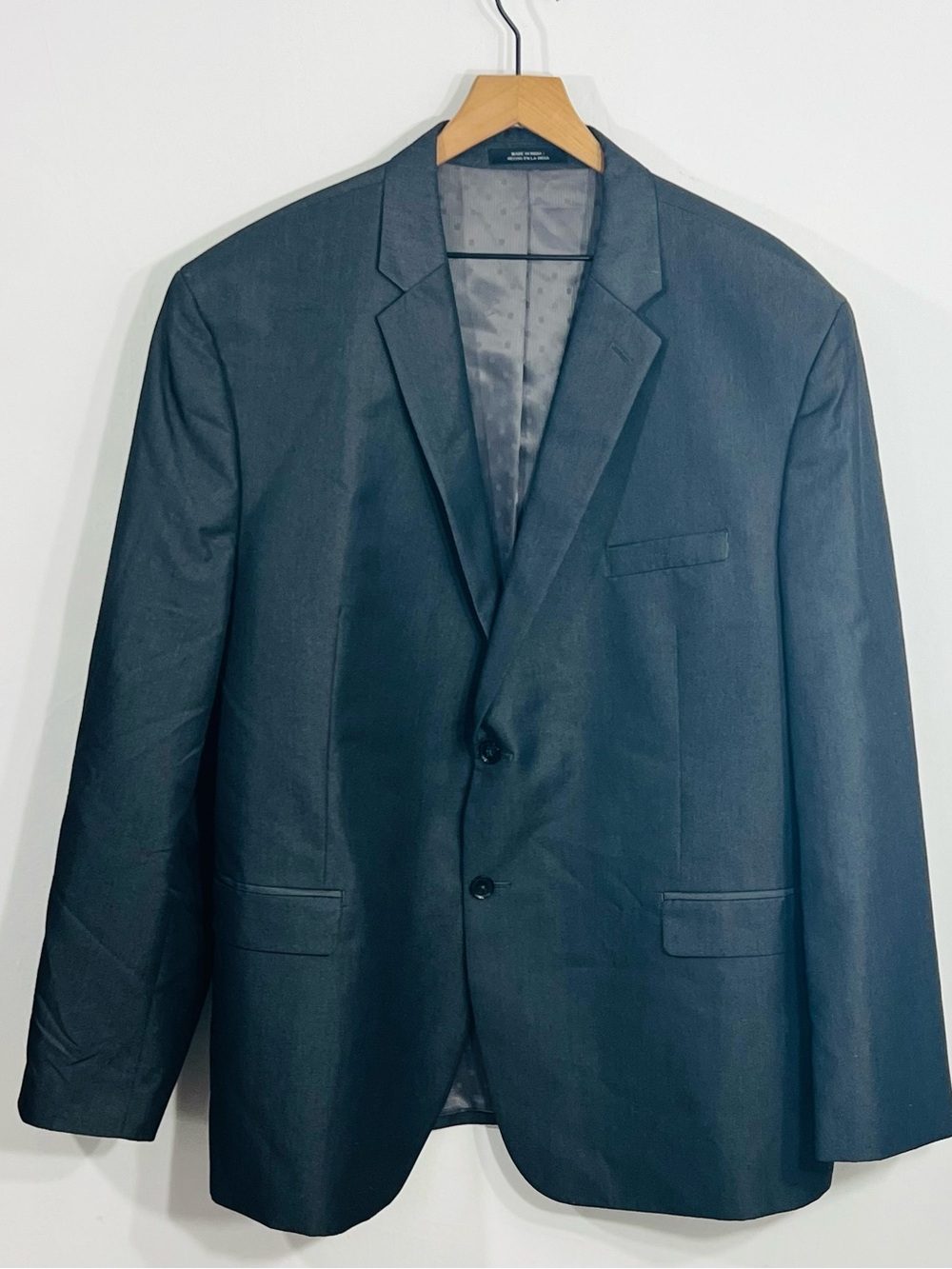 Perry Ellis Portfolio Men's Two Button Front Gray Professional Blazer Jacket 52R